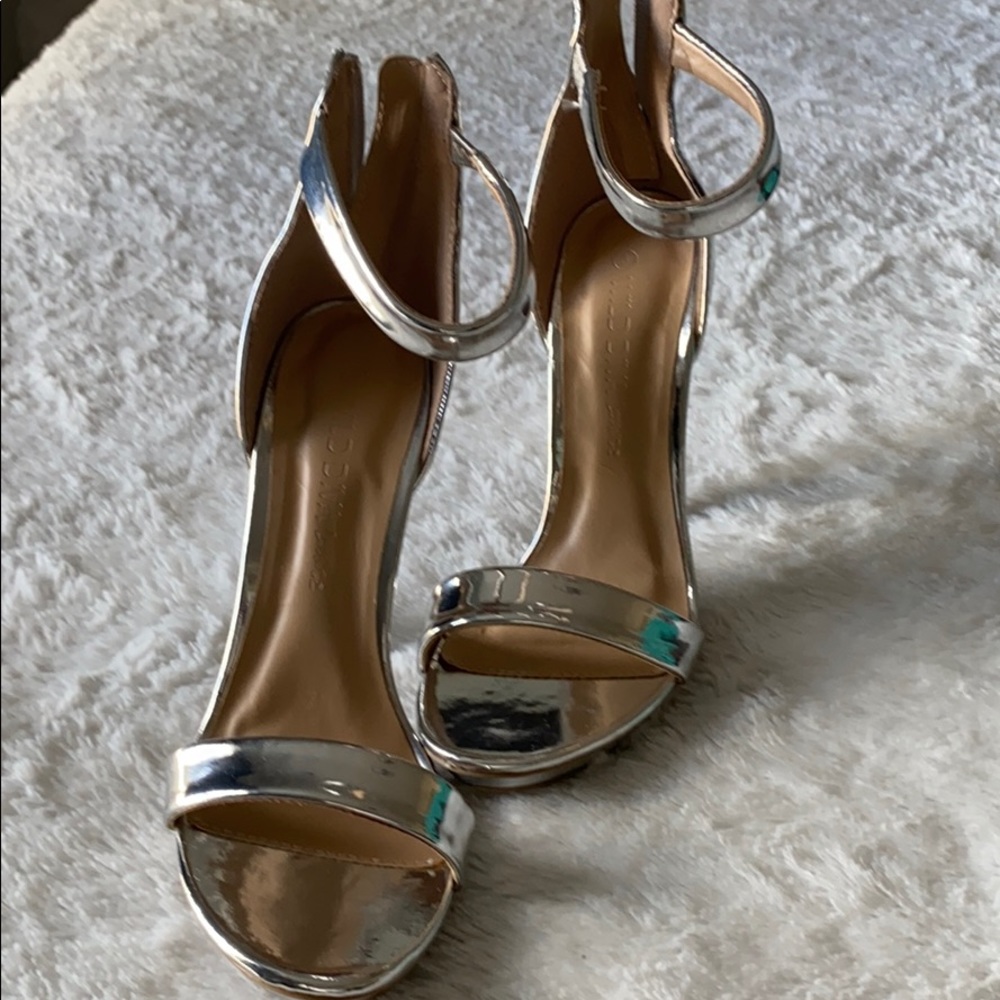 Silver high heels